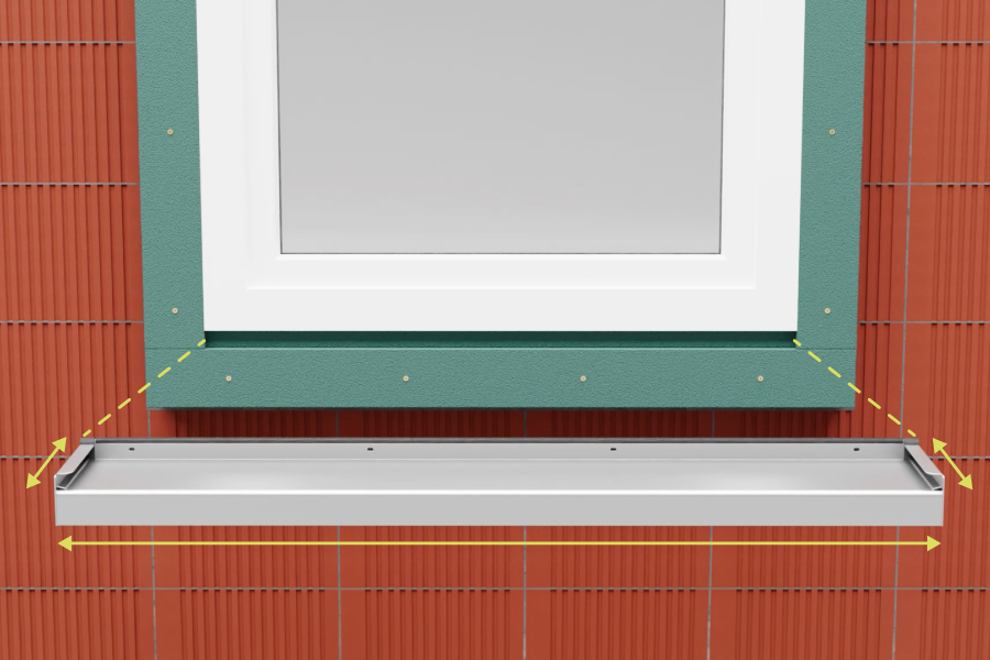 Cum se măsoară un glaf exterior din aluminiu?